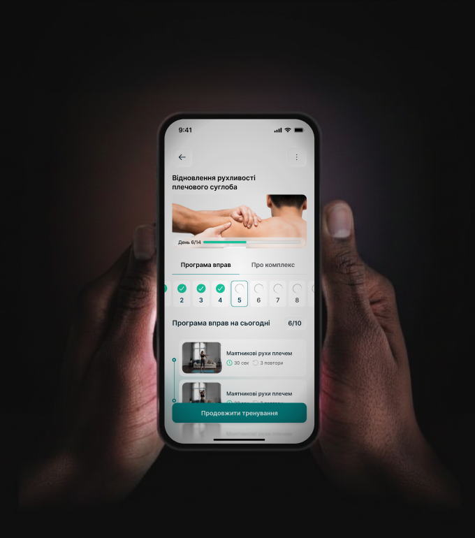 Client mobile app shown on a phone